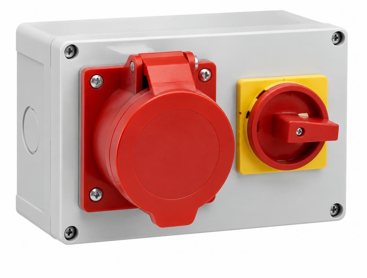 32 Amp 3-Pin Interlock Socket — Industrial Plugs & Sockets supplied by Skyline